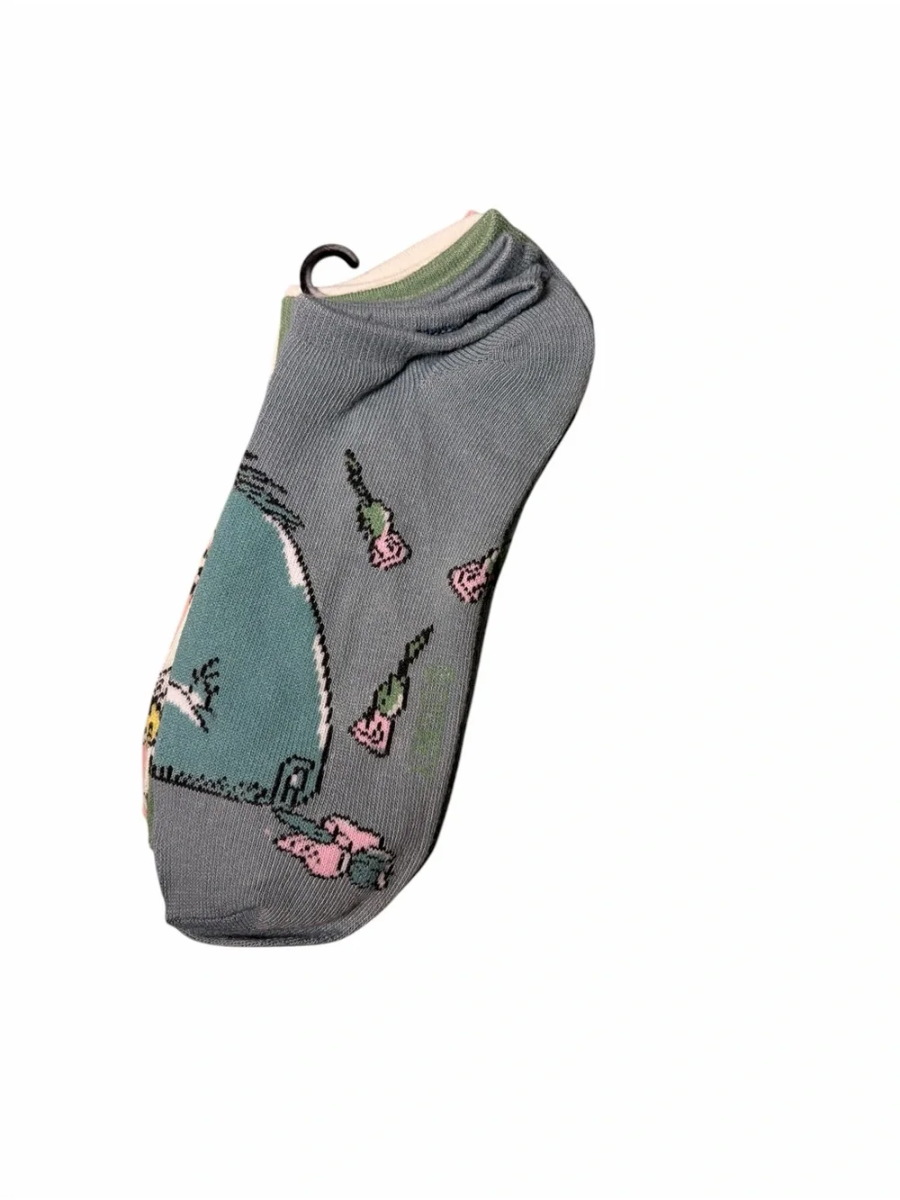 Disney Winnie the Pooh Flowers Trees Bees 5 Pack Teal Pink Green No Shows Socks